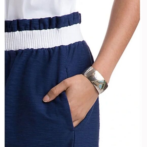 Vineyard Vines Navy Stripe Waistband Pull On Skirt Size Medium - Picture 3 of 10